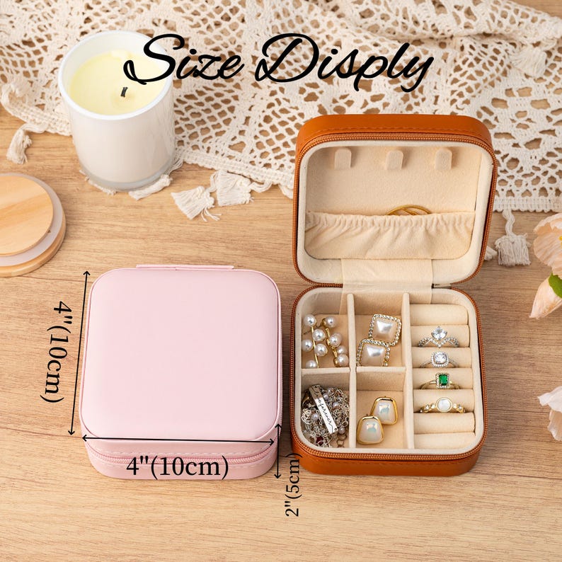 Personalised Rainbow Jewellery Case with Name,Leather Jewellery Box,Travel Jewelry Case for Little Girl,Jewellery Storage,Kids Birthday Gift image 10