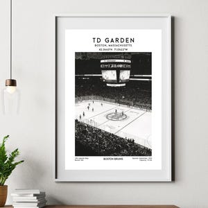 TD Garden Wall Art Poster – Boston Hockey Stadium Print