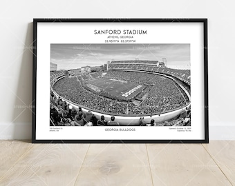 Sanford Stadium Poster – Georgia Football Stadium Wall Art Print