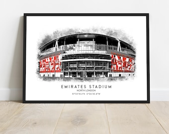 North London Football Stadium Photo | UK Stadium Wall Art | Sports Home Decor