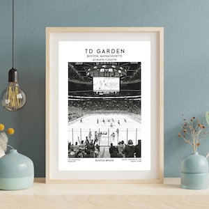 TD Garden Poster Boston Hockey Stadium Wall Art - Ice Hockey Fans