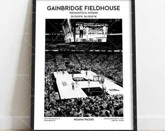 Gainbridge Fieldhouse Poster – Indiana Basketball Wall Art Print