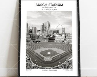 Busch Stadium Poster – Cardinals Baseball Stadium Wall Art Print