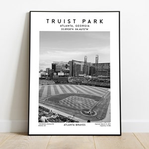 Truist Park poster, Atlanta baseball stadium wall art print