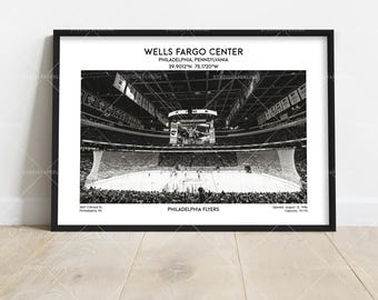 Wells Fargo Center Poster – Philadelphia Hockey Stadium Wall Art