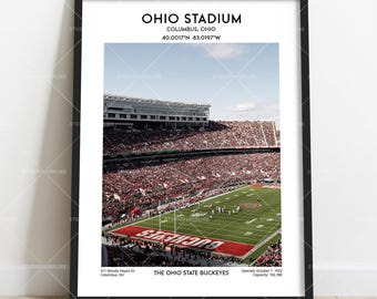 Ohio Stadium Print – Buckeyes Football Poster