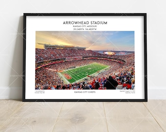 Arrowhead Stadium Poster Print – Kansas City Football Stadium Wall Decor for Fans