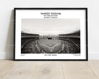 Yankee Stadium Poster – New York Baseball Stadium Wall Art Print
