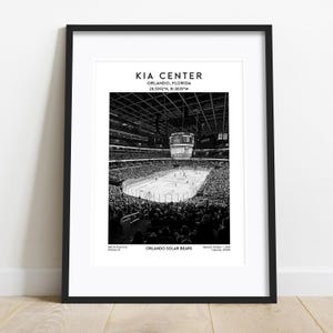 Kia Center Stadium Poster Print – Orlando Hockey Wall Art