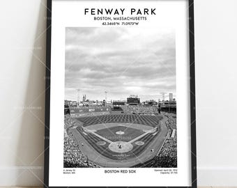 Fenway Park Stadium Poster – Boston Baseball Stadium Print