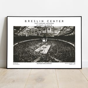 Póster artístico del Breslin Center, impresión del estadio de baloncesto de los Spartans de Michigan State, regalo de la NCAA para fanáticos