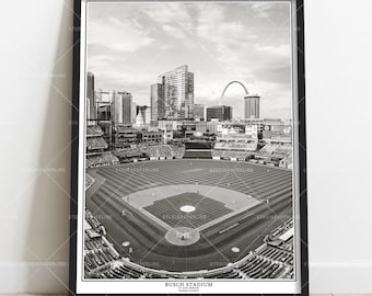 Busch Stadium Poster – St. Louis Baseball Wall Art Print for Fans