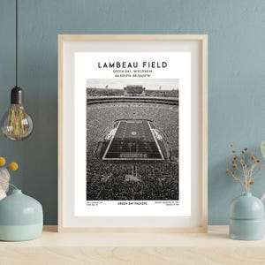 Lambeau Field Wall Art Print – Green Bay Football Stadium Wall Art Print Poster
