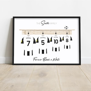 Newcastle United Inspired 24/25 Personalized Home Kit/Jersey Poster | Football/Soccer Jersey Poster Print | Unique Name Number