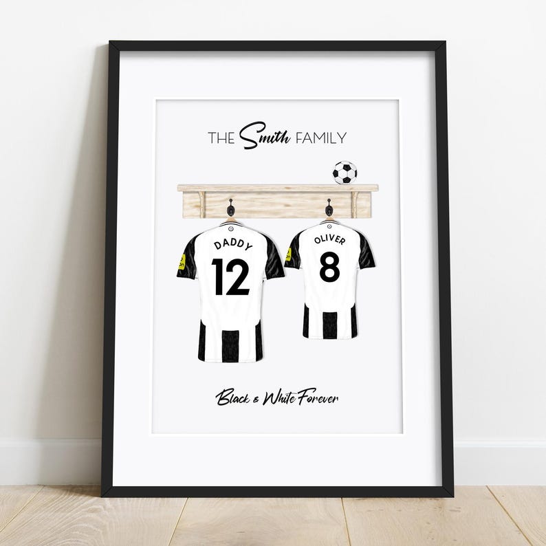Newcastle United Shirt personalisation Poster