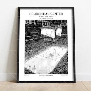 Prudential Center Hockey Poster Print – New Jersey Stadium Wall Art Print