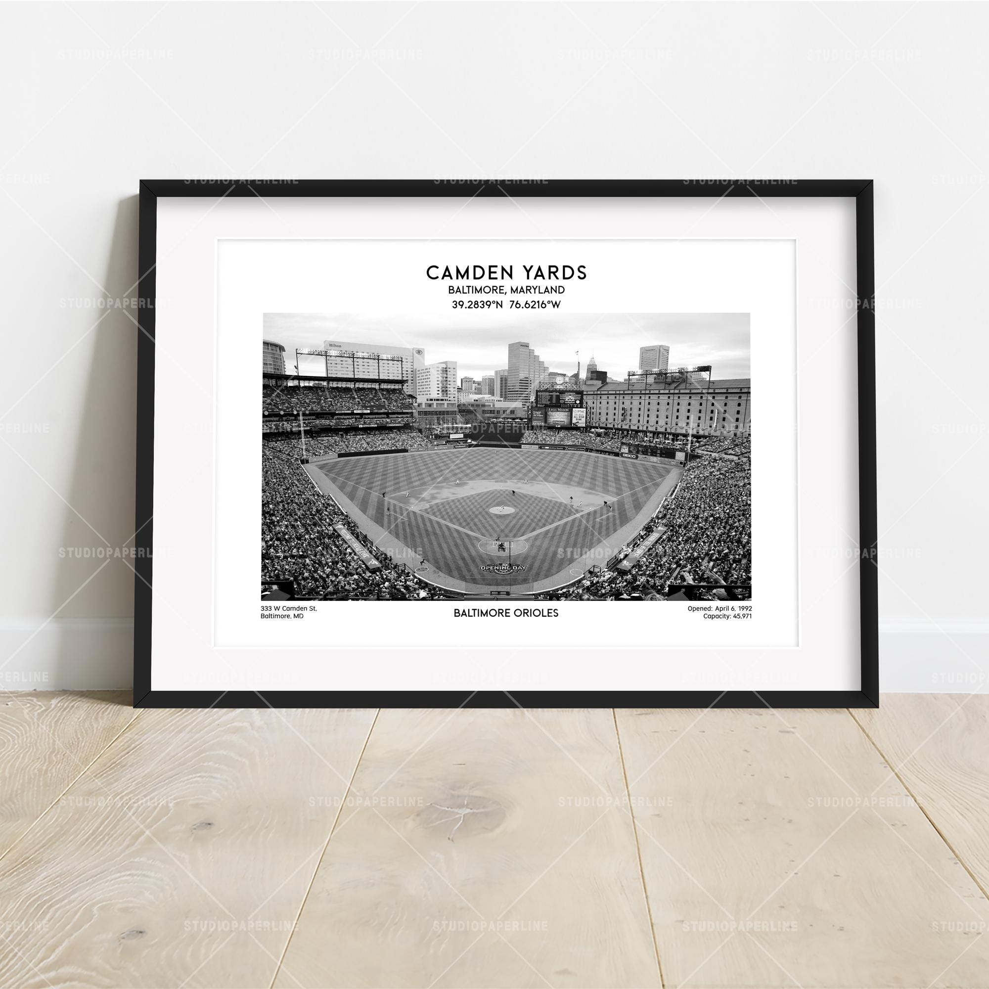 Camden Yards Poster – Oriole Park Baltimore Baseball Stadium Wall 