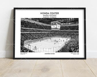 Honda Center Poster – California Hockey Stadium Wall Decor