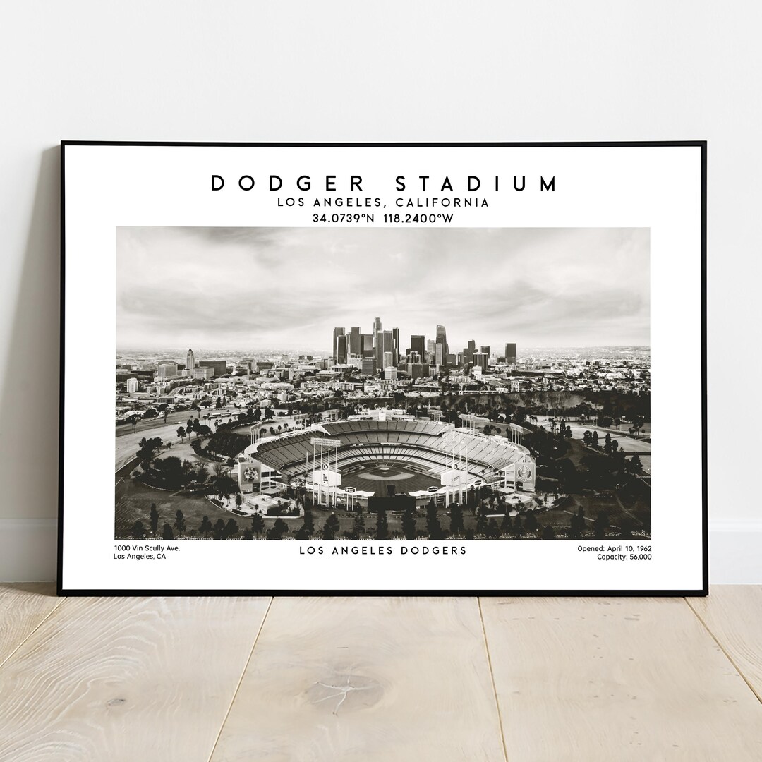 LA Dodgers Poster, Los Angeles Dodger Stadium Print, Modern Baseball Poster, Sports Bedroom Wall Art, Minimalist Home Decor, Birthday Gifts - UK