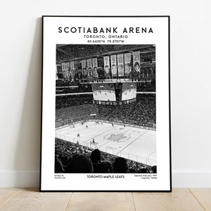Scotiabank Arena Plakat, Toronto Maple Leafs Eishockey Stadion Wand Kunstdruck, NHL Dekor