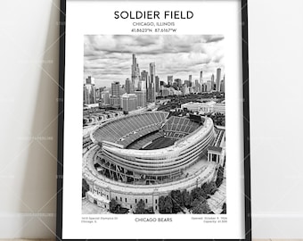 Soldier Field Poster – Chicago Football Stadium Print