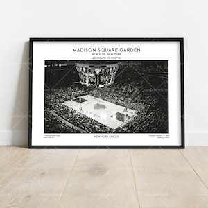 Madison Square Garden Poster Print – New York Basketball Stadium Wall Decor for Fans