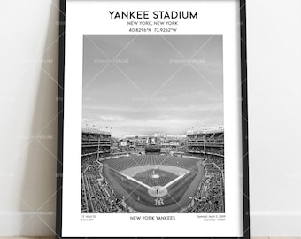 Yankee Stadium Wall Art – New York Baseball Arena Poster