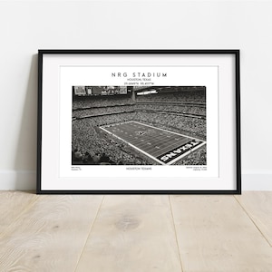 NRG Stadium Poster – Houston Football Stadium Wall Art print