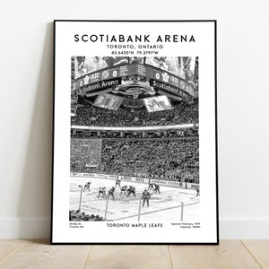 Scotiabank Arena, Toronto Maple Leafs Eishockey Stadion Druck, NHL Wandkunst
