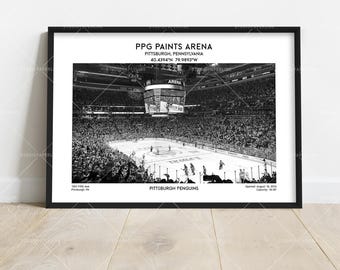 PPG Paints Arena Poster – Pittsburgh Hockey Stadium Wall Art Print