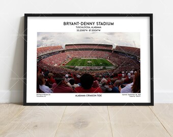 Bryant-Denny Stadium - Alabama Crimson Tide Wall Art Poster