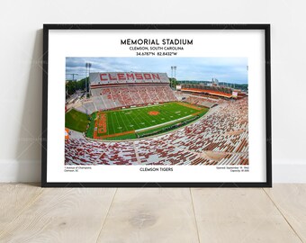 Memorial Stadium Clemson Poster – South Carolina Football Wall Decor