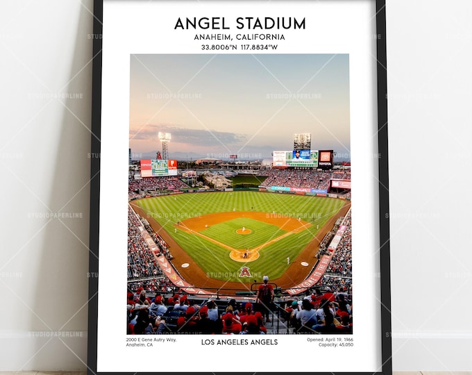 Angel Stadium California Baseball Stadium Poster Print