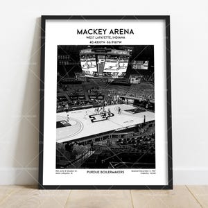 Mackey Arena Stadium Poster Print – West Lafayette Basketball Wall Art