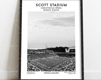 Scott Stadium Wall Art – Charlottesville Football Poster