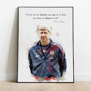 Arsene Wenger Druck, Fußballlegende Poster