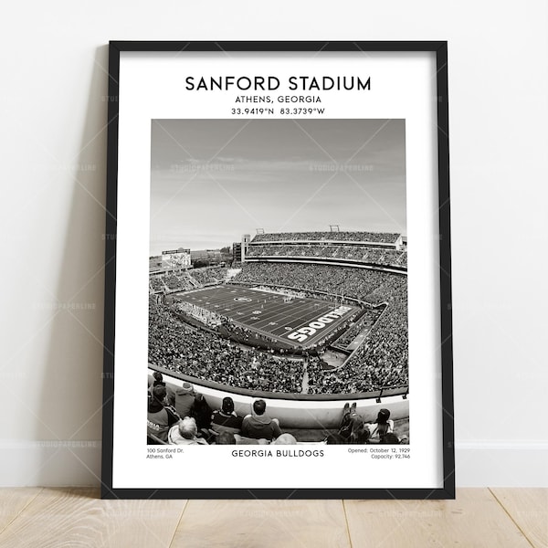 Sanford Stadium Poster Print – Georgia Bulldogs Football Wall Art