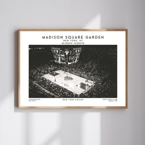 Madison Square Garden Poster – New York Basketball Stadium Wall Art Print