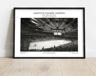 Madison Square Garden Poster – New York Hockey Stadium Print