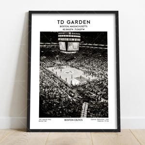 TD Garden Basketball Stadium Print – Boston Arena Wall Art Poster