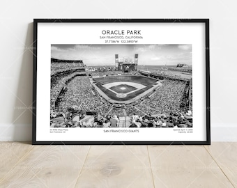 Oracle Park Baseball Stadium Poster – San Francisco Baseball Field Print