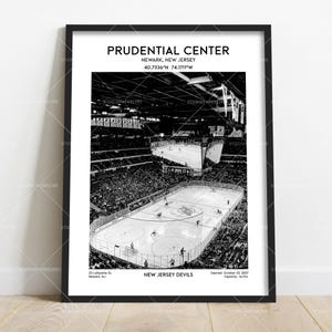 Prudential Center Hockey Poster Print – New Jersey Stadium Wall Art Print