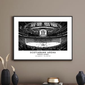 Scotiabank Arena Poster Print, Toronto Hockey Stadium Wall Art, Sports Home Decor