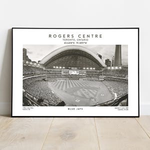 Rogers Centre stadium poster, Blue Jays home ground print, baseball wall art