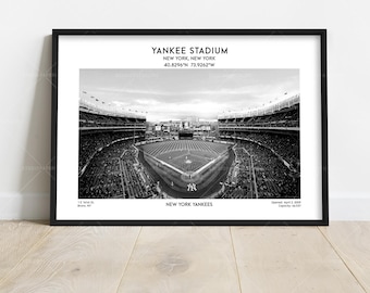 Yankee Stadium Poster – New York Baseball Stadium Wall Art Print