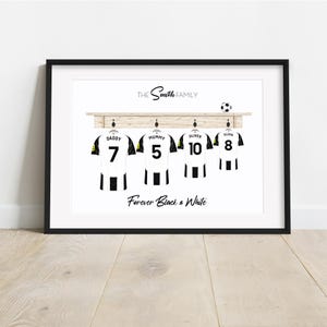 Newcastle United Personalised Poster - Football Wall Art Print - Kids Bedroom -  A4 A3