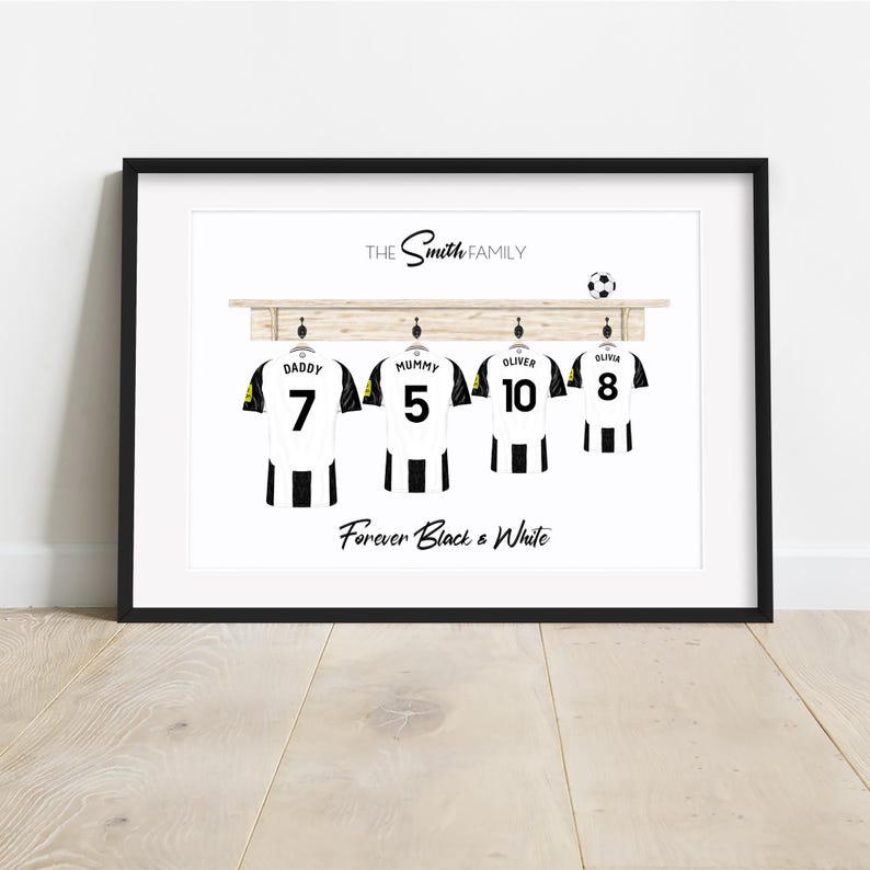 Newcastle United Personalised Poster - Football Wall Art Print - Kids Bedroom -  A4 A3