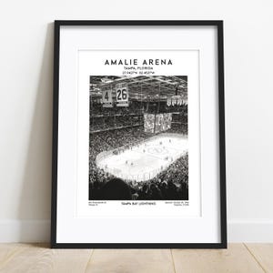 Amalie Arena Poster – Tampa Ice Hockey Stadium Wall Art Print