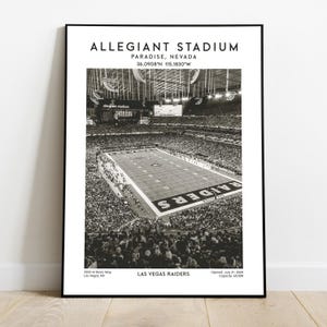 Allegiant Stadium Las Vegas football stadium wall art print