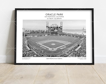 Oracle Park Stadium Poster – San Francisco Baseball Stadium Wall Art